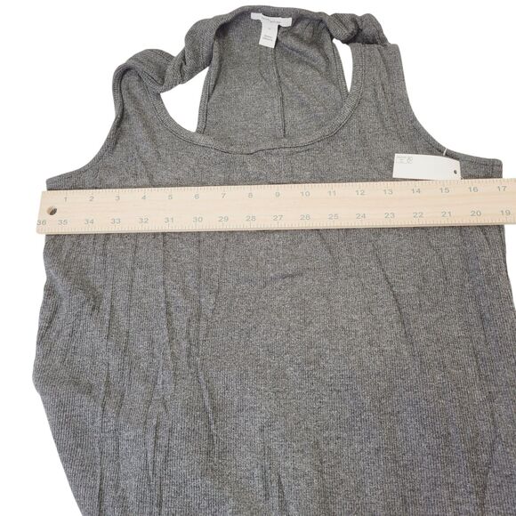 Daily Ritual Women's Relaxed Fit Rayon Spandex Fine Rib Maxi Dress Gray Medium - Picture 10 of 14